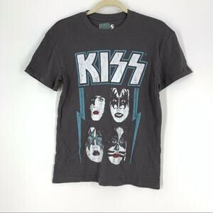 KISS Graphic Band Tee Gray Size Small 100% Cotton